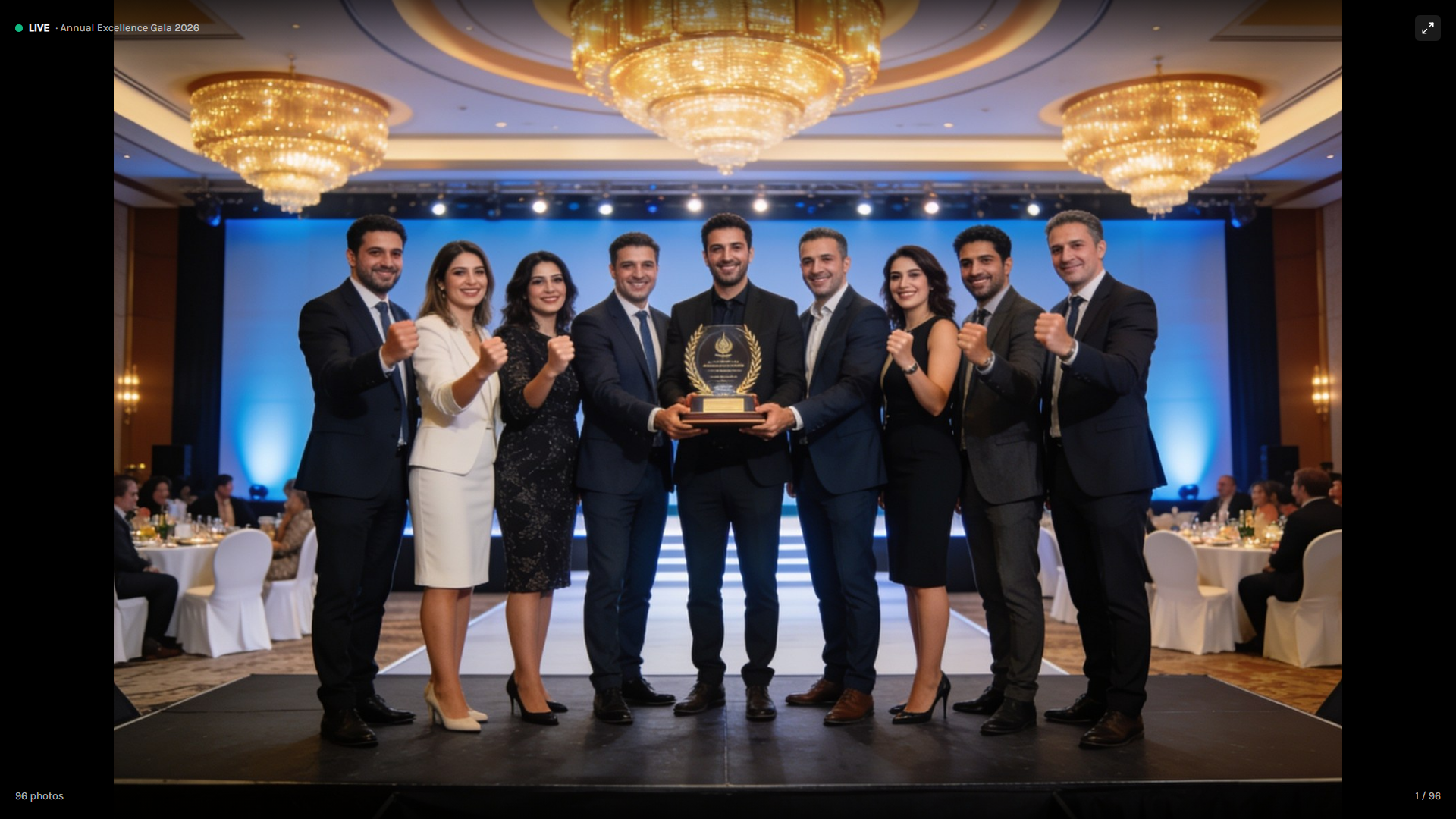 جدار الصور المباشر على شاشة القاعة
